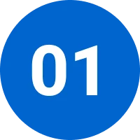 Number 01 in blue circle