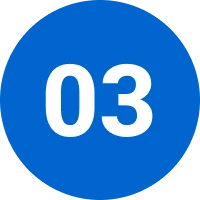 Blue background with white number 03